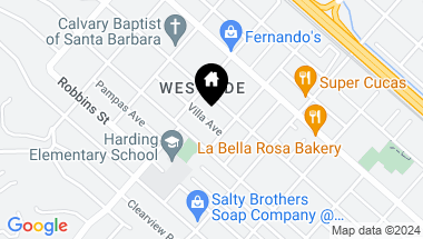 Map of 1616 Villa Avenue, SANTA BARBARA CA, 93101