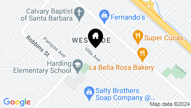 Map of 1616 Villa Avenue, SANTA BARBARA CA, 93101