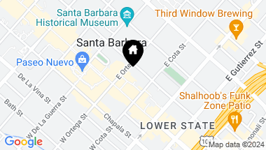 Map of 26 E Ortega Street, SANTA BARBARA CA, 93101