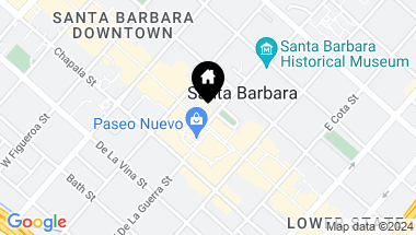 Map of 3 E De La Guerra Street, SANTA BARBARA CA, 93101