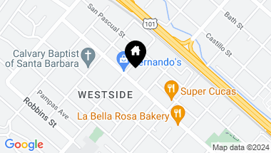 Map of 1628 San Andres Street, SANTA BARBARA CA, 93101