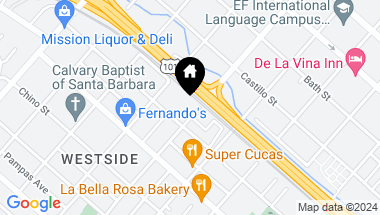Map of 518 W Arrellaga Street, Santa Barbara CA, 93101