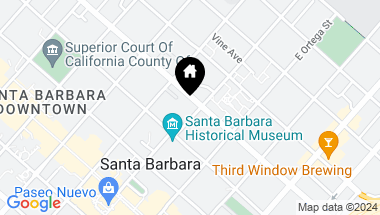Map of 801 Garden Street, SANTA BARBARA CA, 93101
