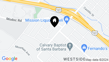 Map of 34 Lorinda Place, Santa Barbara CA, 93101
