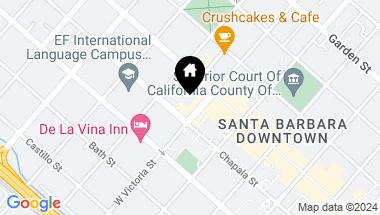 Map of 38 W Victoria Street, SANTA BARBARA CA, 93101