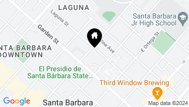 Map of 835 Laguna Street, Santa Barbara CA, 93101