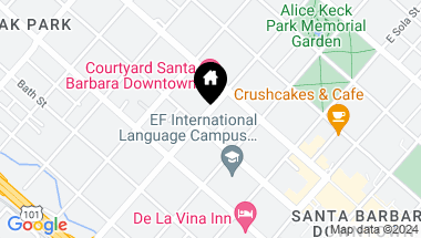 Map of 25 W Arrellaga Street, SANTA BARBARA CA, 93101