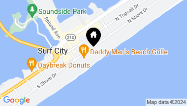 Map of 120 N Shore Drive, Surf City NC, 28445
