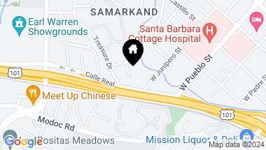 Map of 2510 Oak Crest Drive, SANTA BARBARA CA, 93105