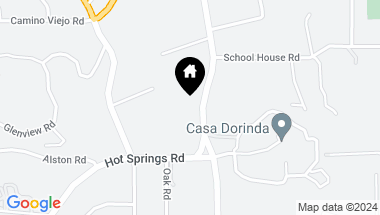 Map of 341 Hot Springs Road, SANTA BARBARA CA, 93108