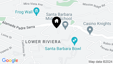 Map of 1403 Alameda Padre Serra, SANTA BARBARA CA, 93103