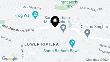 Map of 1405 Alameda Padre Serra, SANTA BARBARA CA, 93103