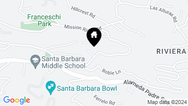 Map of 1030 Arbolado Road, SANTA BARBARA CA, 93103