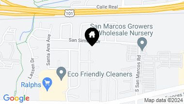 Map of 108 San Federico Avenue, SANTA BARBARA CA, 93111