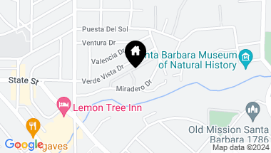Map of 2726 Miradero Drive, SANTA BARBARA CA, 93105