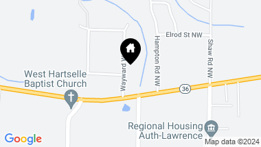 Map of 206 Wayward Avenue, Hartselle AL, 35640