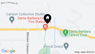 Map of 2480 Foothill Road, SANTA BARBARA CA, 93105