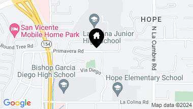Map of 4009 Primavera Road, SANTA BARBARA CA, 93110