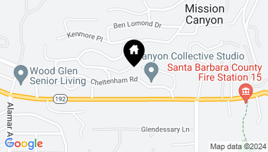 Map of 834 Cheltenham Road, Santa Barbara CA, 93105
