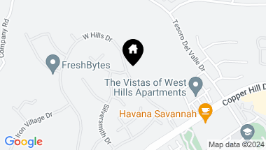 Map of 29105 N West Hills Drive, Valencia CA, 91354