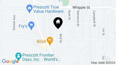 Map of 726 Bird Street, Prescott AZ, 86301