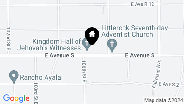 Map of 10617 E Avenue S, Littlerock CA, 93543
