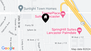 Map of 43902 21st Street W, Lancaster CA, 93536