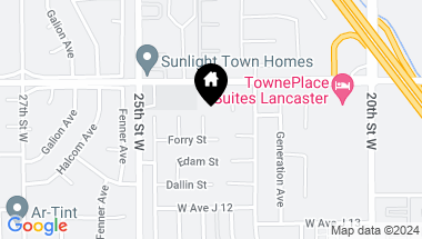 Map of 43910 Sundell Avenue, Lancaster CA, 93536