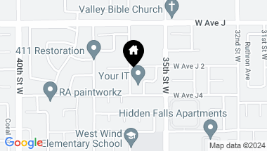 Map of 44234 36th Street W, Lancaster CA, 93536