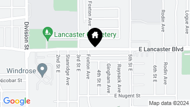 Map of 342 E Lancaster Boulevard, Lancaster CA, 93535