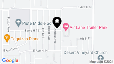 Map of 45436 Andale Avenue, Lancaster CA, 93535