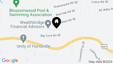 Map of 1513 Big Cove Road, Huntsville AL, 35801