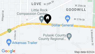 Map of 3601 W Roosevelt Road, Little Rock AR, 72204