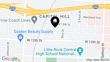Map of 1101 Thayer Street, Little Rock AR, 72204