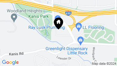 Map of 1023 rushing circle, Little Rock AR, 72204