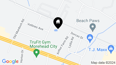 Map of 5276 Highway 70 W, Morehead City NC, 28557