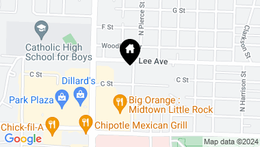 Map of 416 N Pierce Street, Little Rock AR, 72205