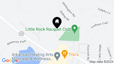 Map of 10 Racquet Court, Little Rock AR, 72227