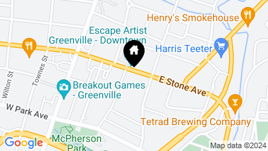 Map of 206 E Stone Avenue, Greenville SC, 29609