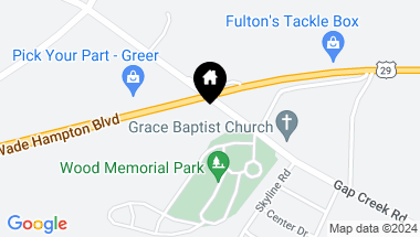 Map of 13001 E Wade Hampton Boulevard, Greer SC, 29651