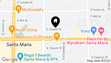 Map of 504 E Chapel Street, Santa Maria CA, 93454