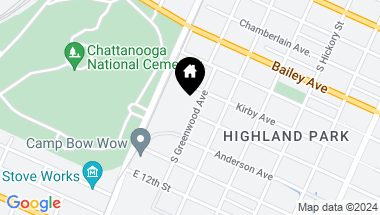 Map of 829 S Greenwood Ave, 121, Chattanooga TN, 37404