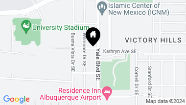 Map of 1401 Yale Boulevard SE, Albuquerque NM, 87106