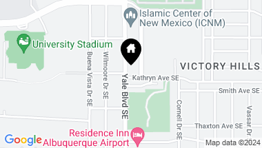Map of 1316 Yale Boulevard SE, Albuquerque NM, 87106