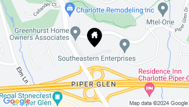 Map of 7513 Hurstbourne Green Drive, Charlotte NC, 28277