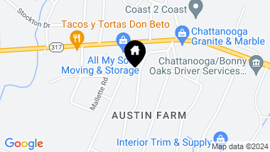 Map of 7639 Austin Dr, Chattanooga TN, 37416