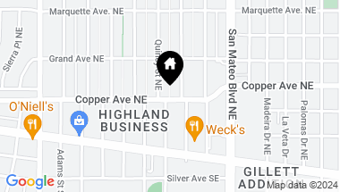 Map of 201 Manzano Street NE, Albuquerque NM, 87108