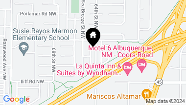 Map of 1904 Yarbrough Place NW, Albuquerque NM, 87120