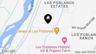 Map of 4900 Rio Grande Lane NW, Los Ranchos NM, 87107