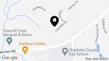 Map of 2022 Clematis Drive, Charlotte NC, 28211